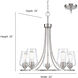 Ashford 5 Light 25 inch Rubbed Bronze Chandelier Ceiling Light